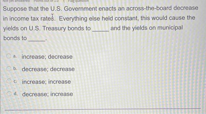 Solved Suppose That The U.S. Government Enacts An | Chegg.com