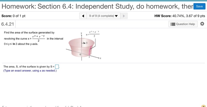 find the area of the surface generated by revolving the curve y