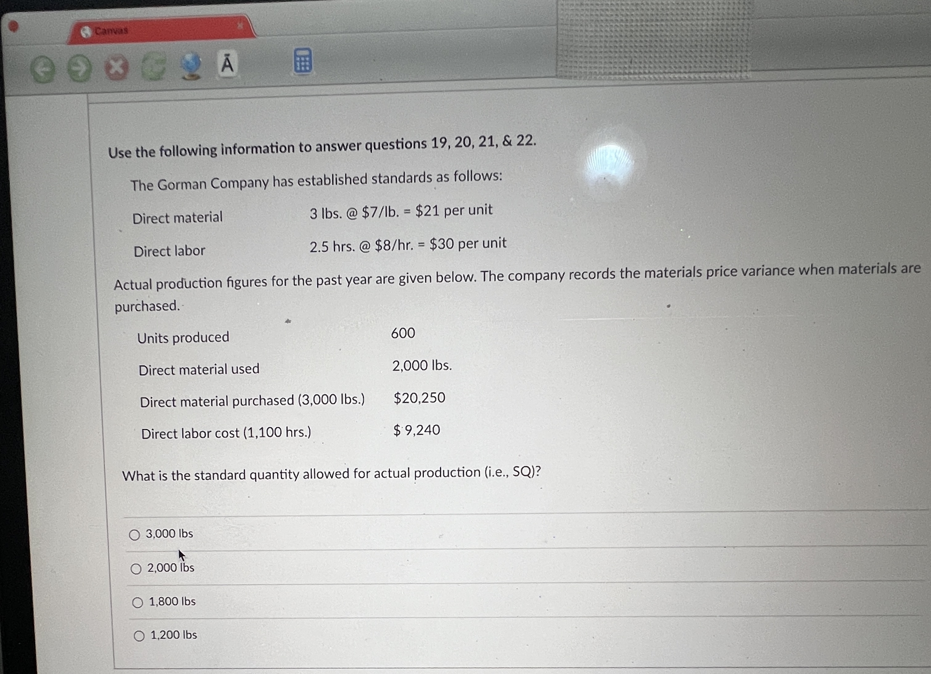 Solved Use the following information to answer questions | Chegg.com