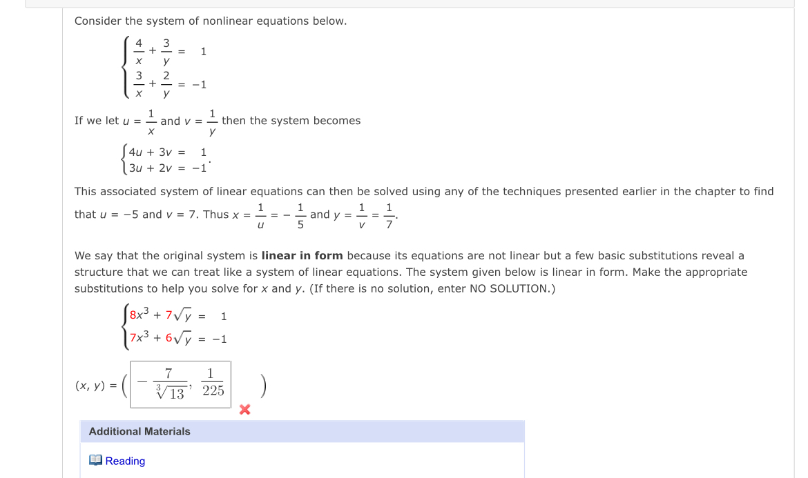 Solved Consider the system of nonlinear equations | Chegg.com