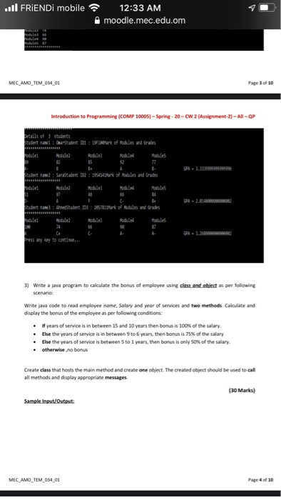 Solved 1) Submit a work proposal for this assignment on or | Chegg.com