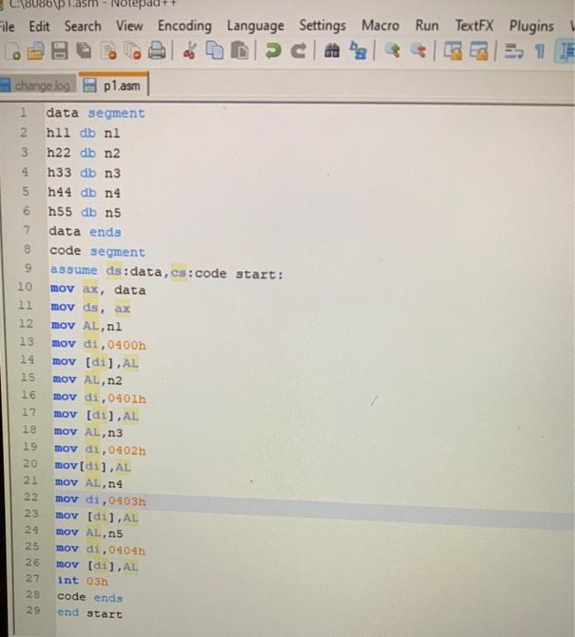 Solved Objective:- Write an assembly language program to | Chegg.com