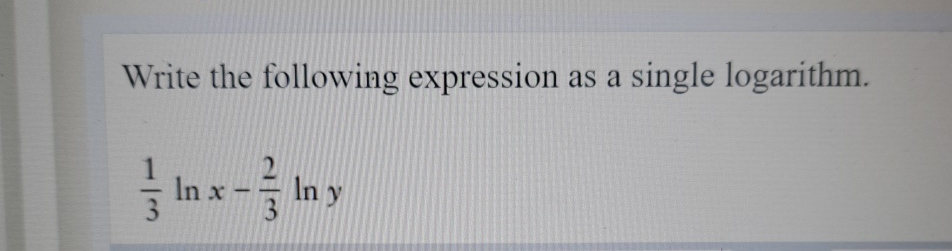 Solved Write the following expression as a single | Chegg.com