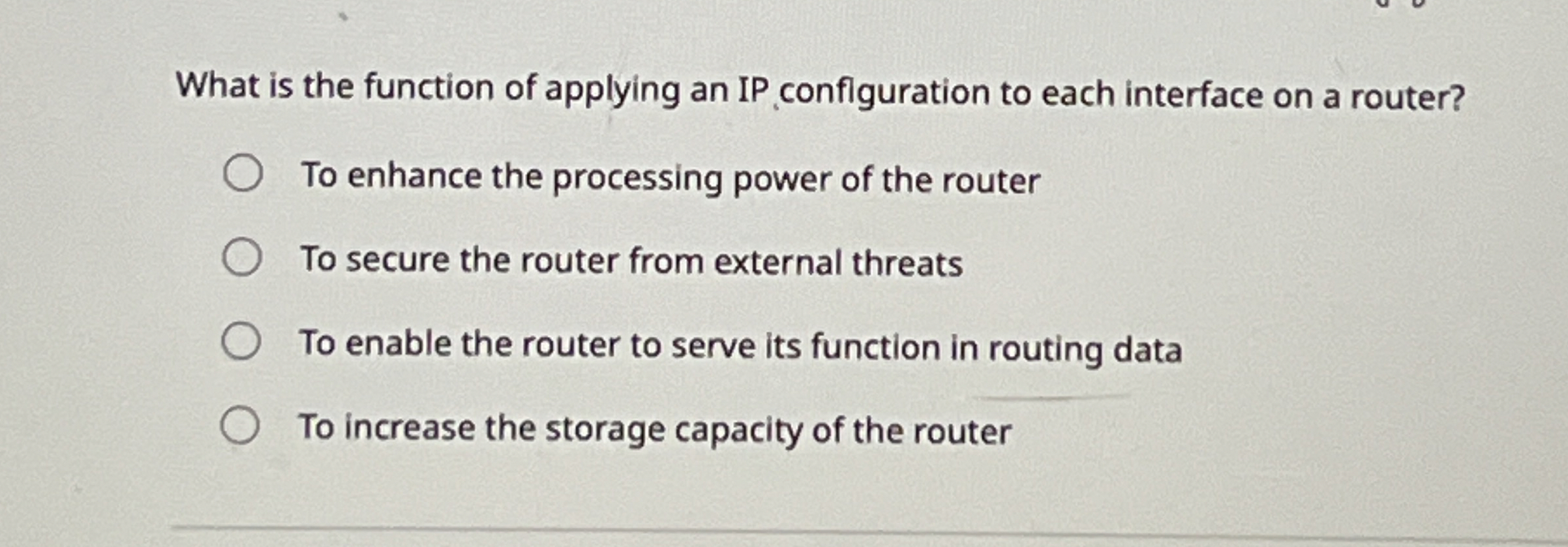 [Solved] What is the function of applying an IP conflgurati
