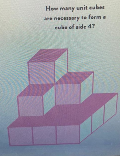 Solved How many unit cubes are necessary to form a cube of | Chegg.com