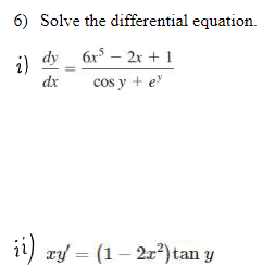Solved SOLVE the differential equation | Chegg.com