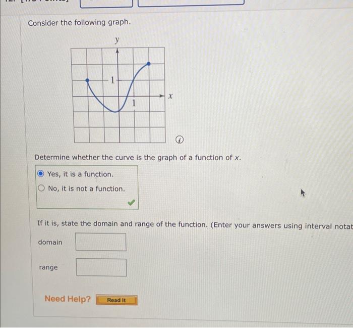 Solved Consider The Following Graph. Determine Whether The | Chegg.com