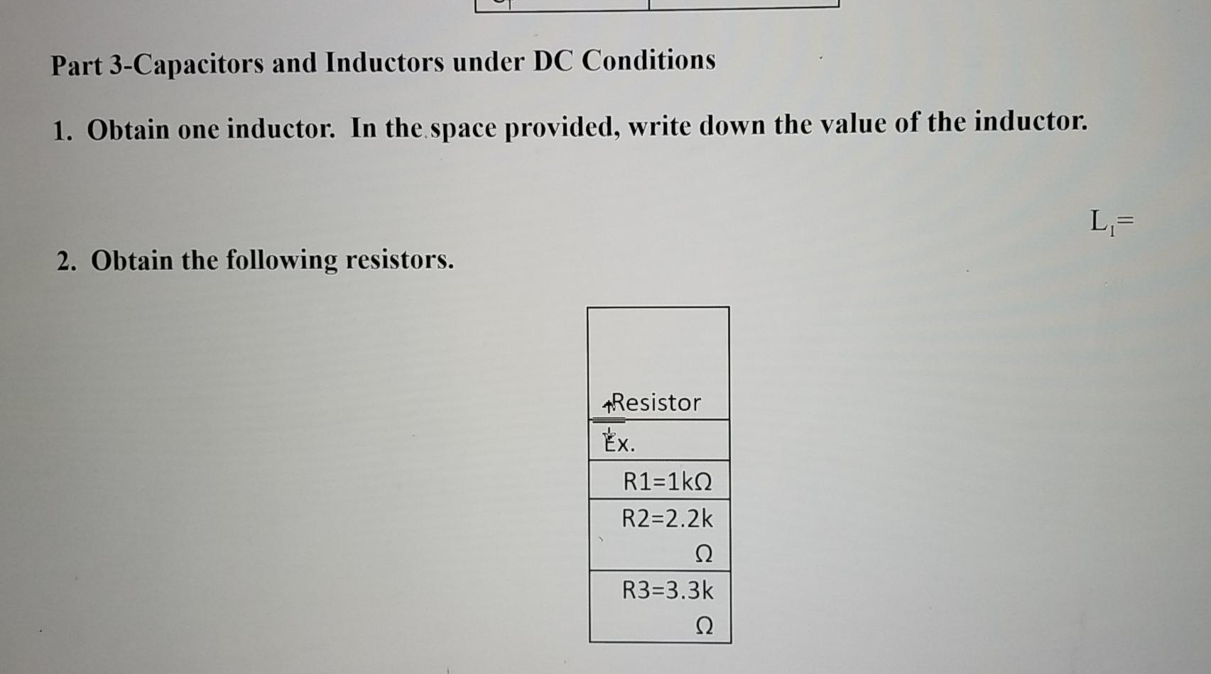 Solved Part 3Capacitors and Inductors under DC Conditions