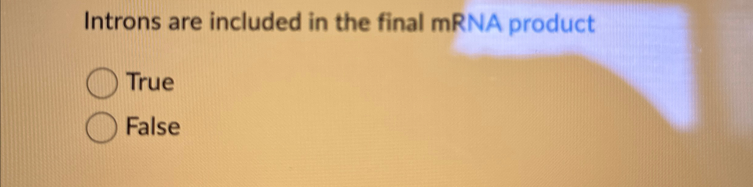 Solved Introns are included in the final mRNA | Chegg.com