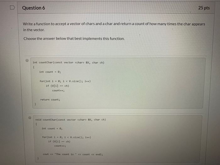 Solved Question 1 10 pts Given the function definition | Chegg.com