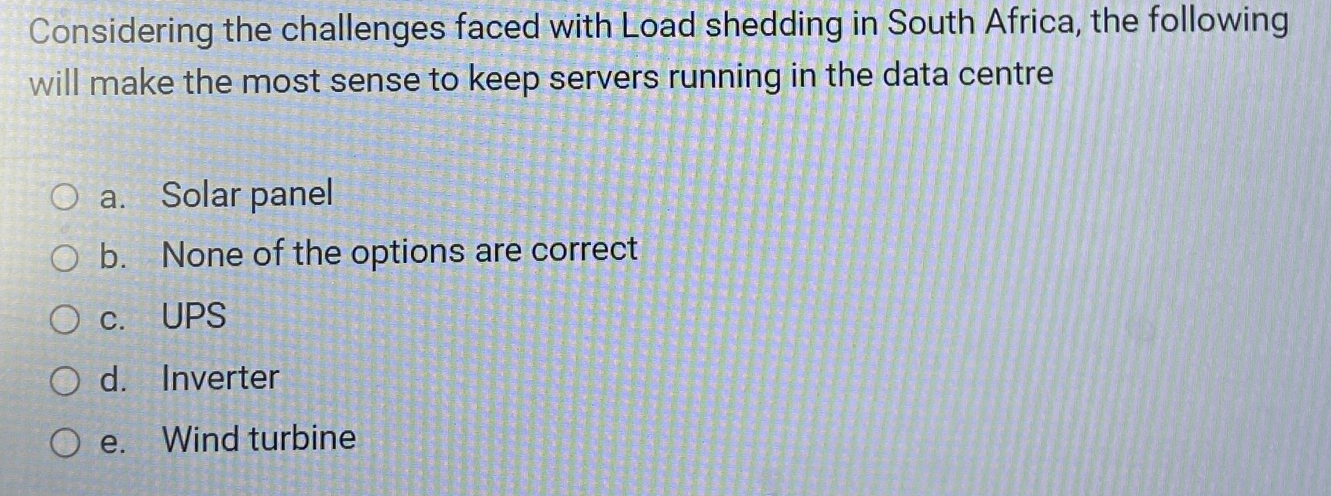 Solved Considering the challenges faced with Load shedding | Chegg.com