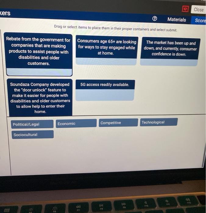 Solved Select the items to place them in the proper | Chegg.com