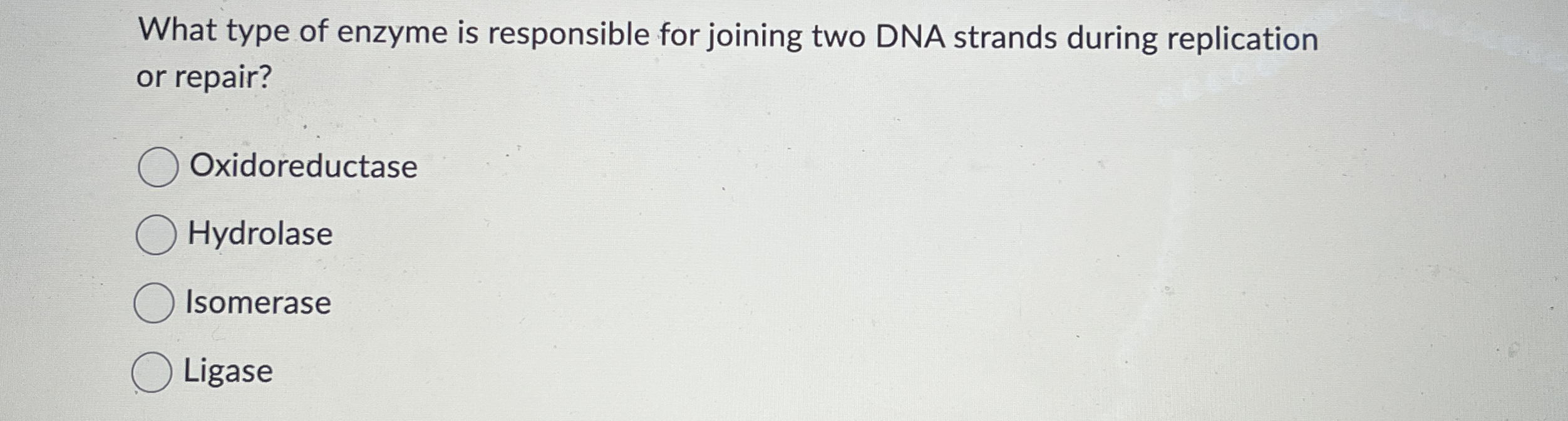 Solved What type of enzyme is responsible for joining two | Chegg.com