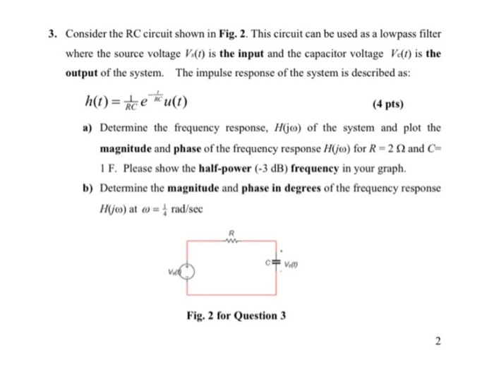 Solved 3. Consider the RC circuit shown in Fig. 2. This | Chegg.com