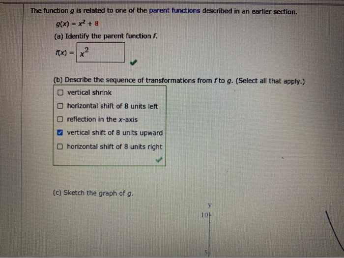 Solved Use The Function Notation To Write G In Terms Of F Chegg