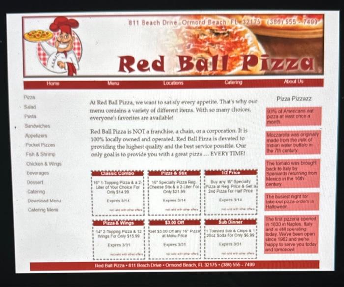 811 Beach Drive Ormond Beach Flu32175 \( \quad(386) / 555 \times 7499 \)
Locativern
Reow Us
Prera
At Red Ball Pirza, we want 