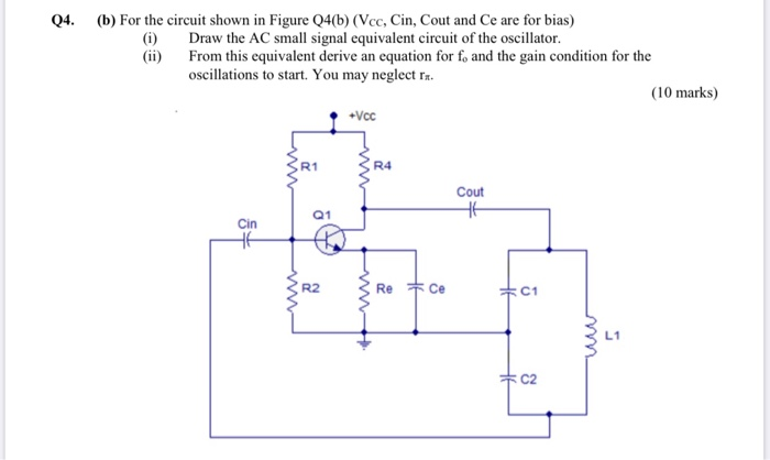 Solved Q4. (b) For the circuit shown in Figure Q4(b) (Vcc, | Chegg.com