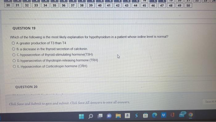 Which of the following is the most likely explanation for hypothyroidism in a patient whose iodine level is normal?
A. greate