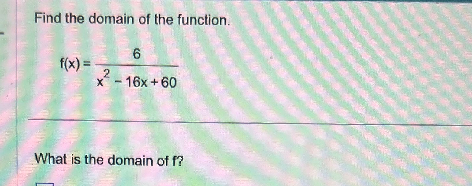 what is the domain of f x 16 x2