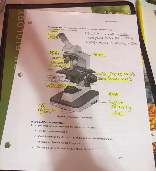 Compound Microscope Light Intensity Knob - Micropedia