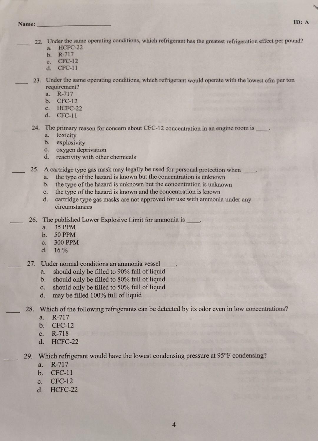 Solved HVAC QUESTIONS Question 22. Under the same operating | Chegg.com