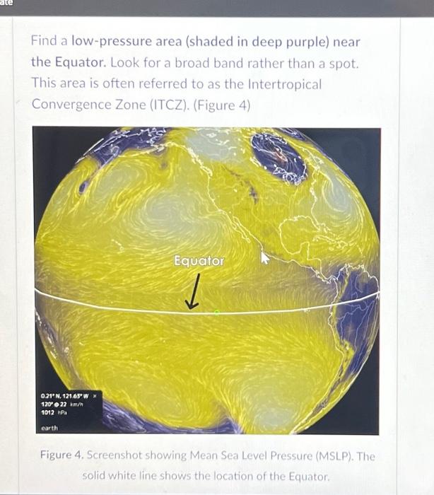 Solved Find a low-pressure area (shaded in deep purple) near