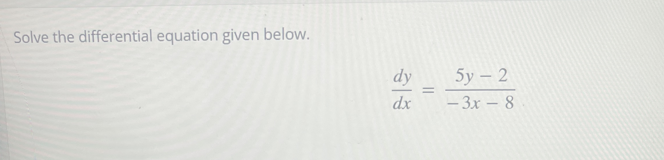Solved Solve the differential equation given | Chegg.com