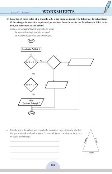 Solved WORKSHEETS 10. Lengths of three sides of a triangle | Chegg.com