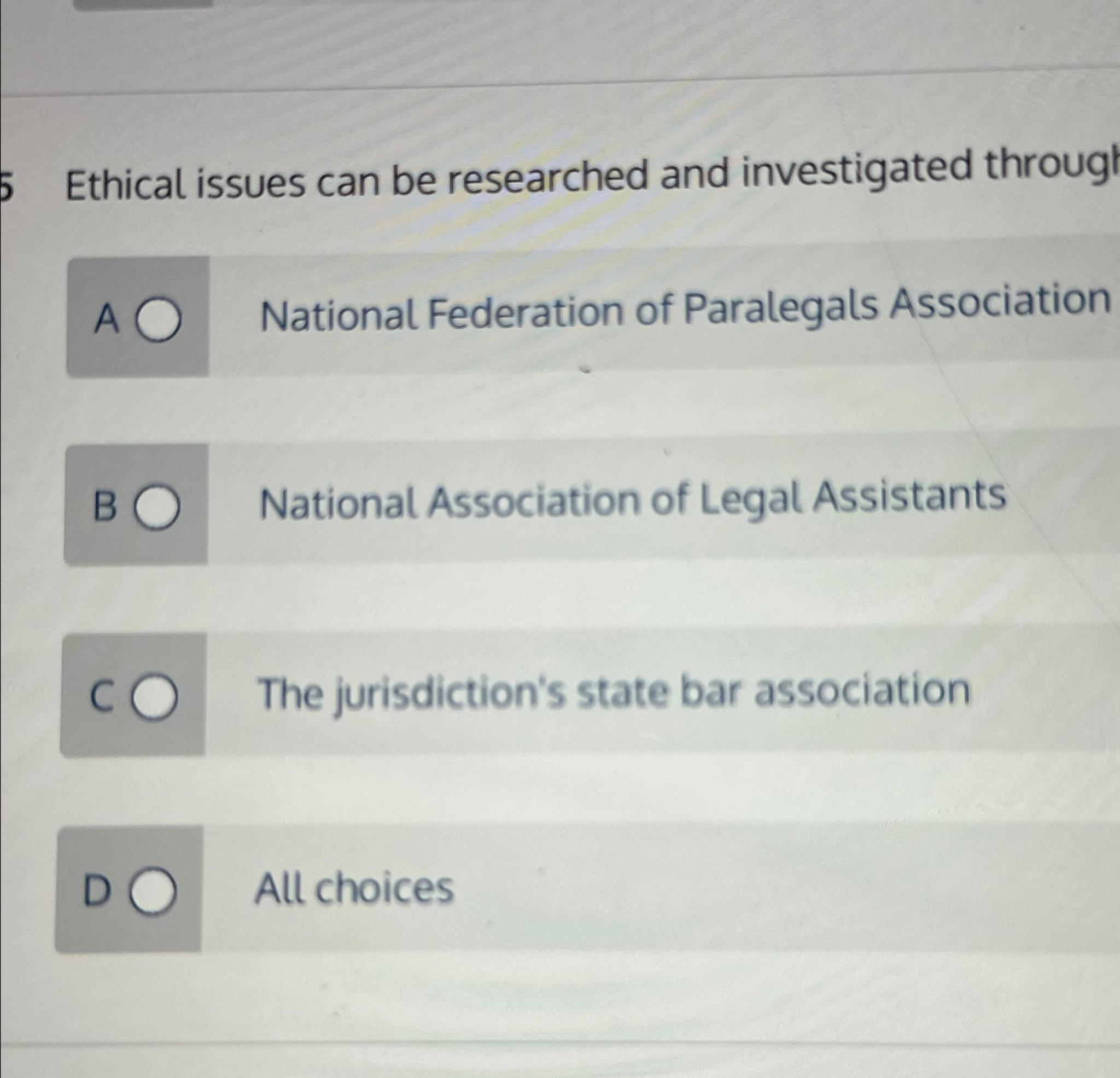 Solved Ethical issues can be researched and investigated | Chegg.com