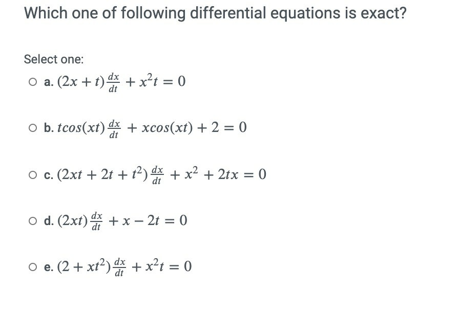 Solved The solution to the following differential equation | Chegg.com