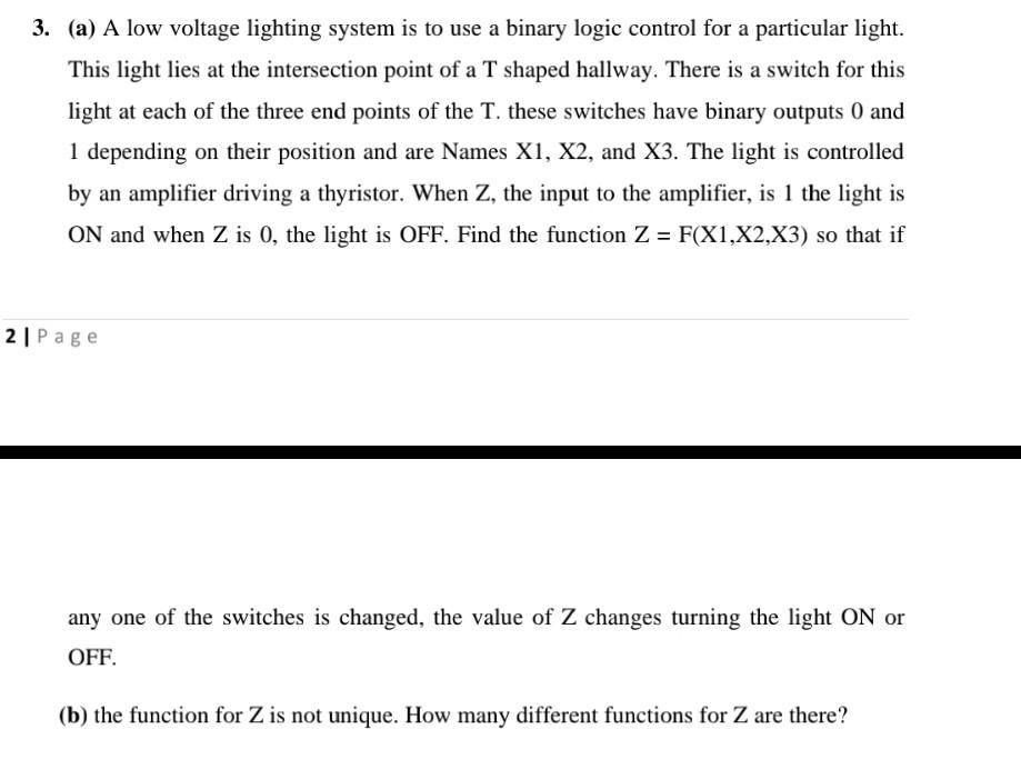Solved 3. (a) A low voltage lighting system is to use a