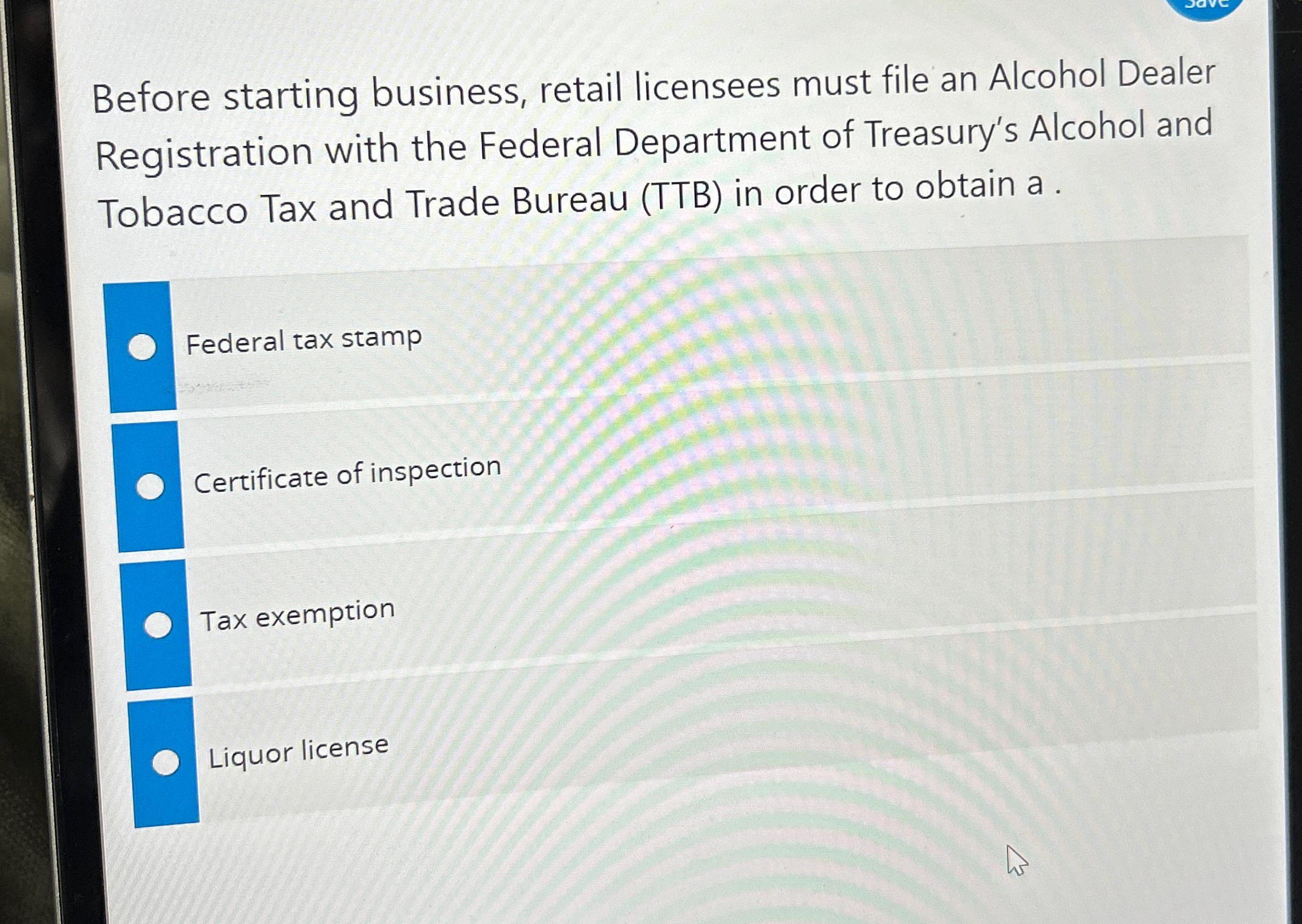 alcohol and tobacco tax and trade bureau ttb import license Solved Before starting business, retail licensees must file
