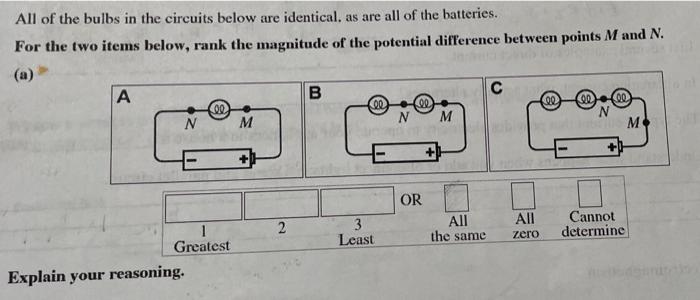 Solved All of the bulbs in the circuits below are identical. | Chegg.com