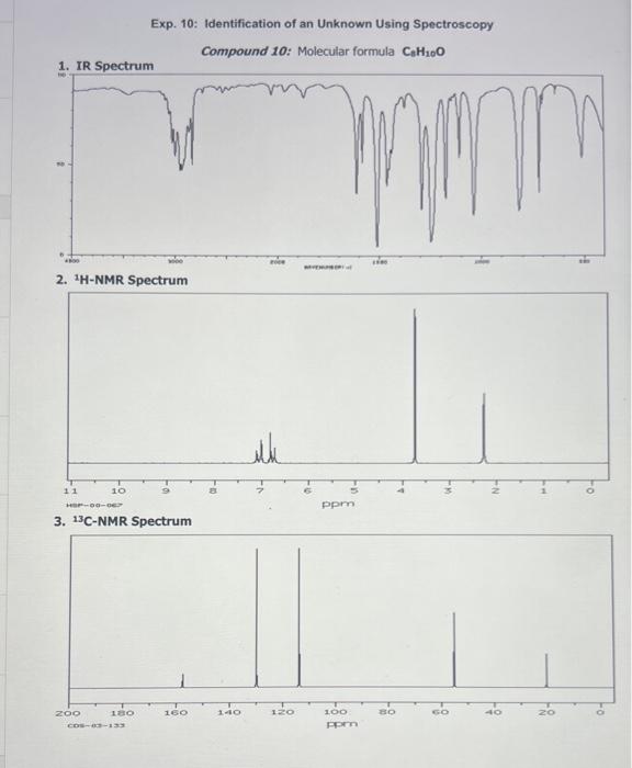 Solved Exp. 10: Identification of an Unknown Using | Chegg.com
