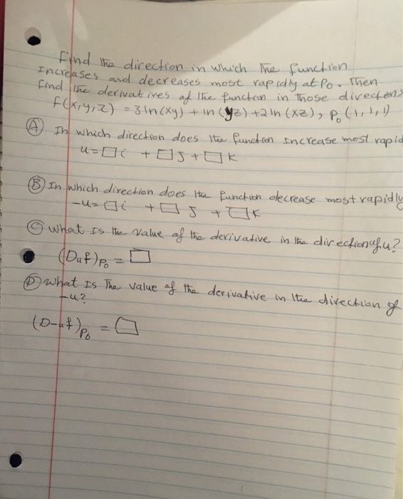 Solved Increases and decrea Find the derivatives of and the | Chegg.com