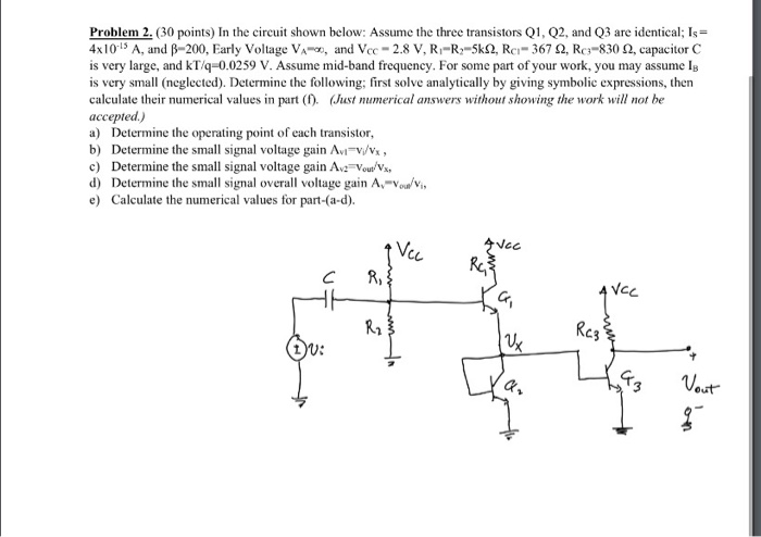 Solved Problem 2. (30 points) In the circuit shown below: | Chegg.com