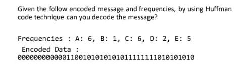 Solved Given The Follow Encoded Message And Frequencies By Chegg Solved Given The Follow Encoded Message And Frequencies By Chegg