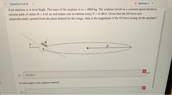Solved Question 9 Of 15 Attempt 1 A Jet Airplane Is In Chegg