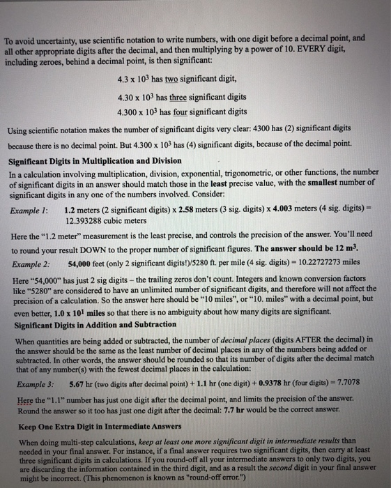 ACCURACY, PRECISION, AND SIGNIFICANT FIGURES The | Chegg.com