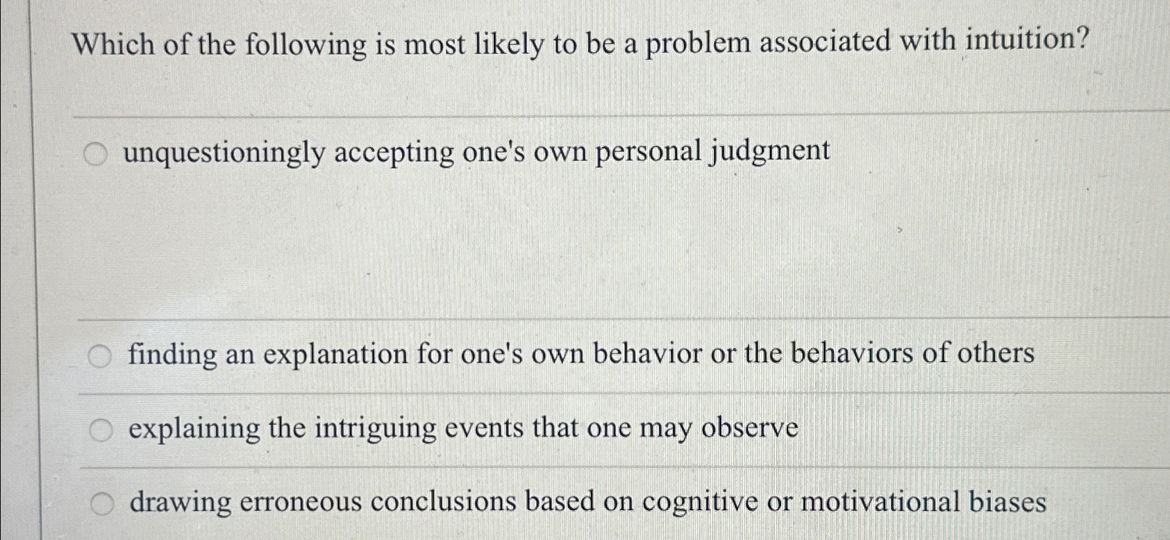Solved Which of the following is most likely to be a problem | Chegg.com