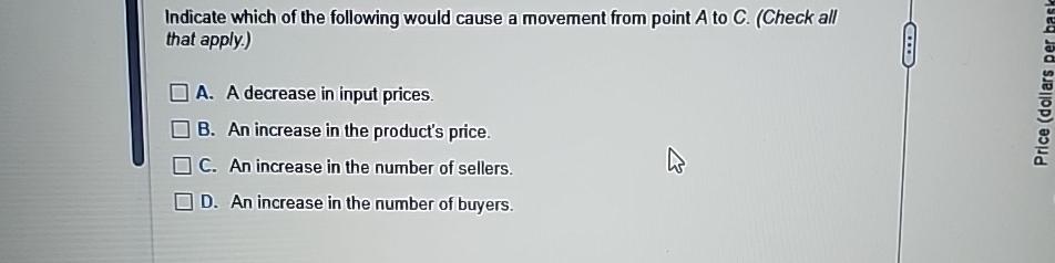 Solved Indicate which of the following would cause a | Chegg.com