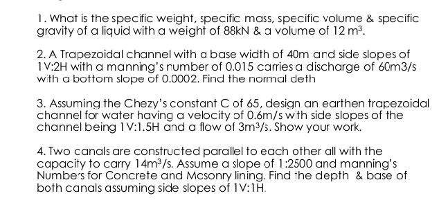 problem solving specific weight