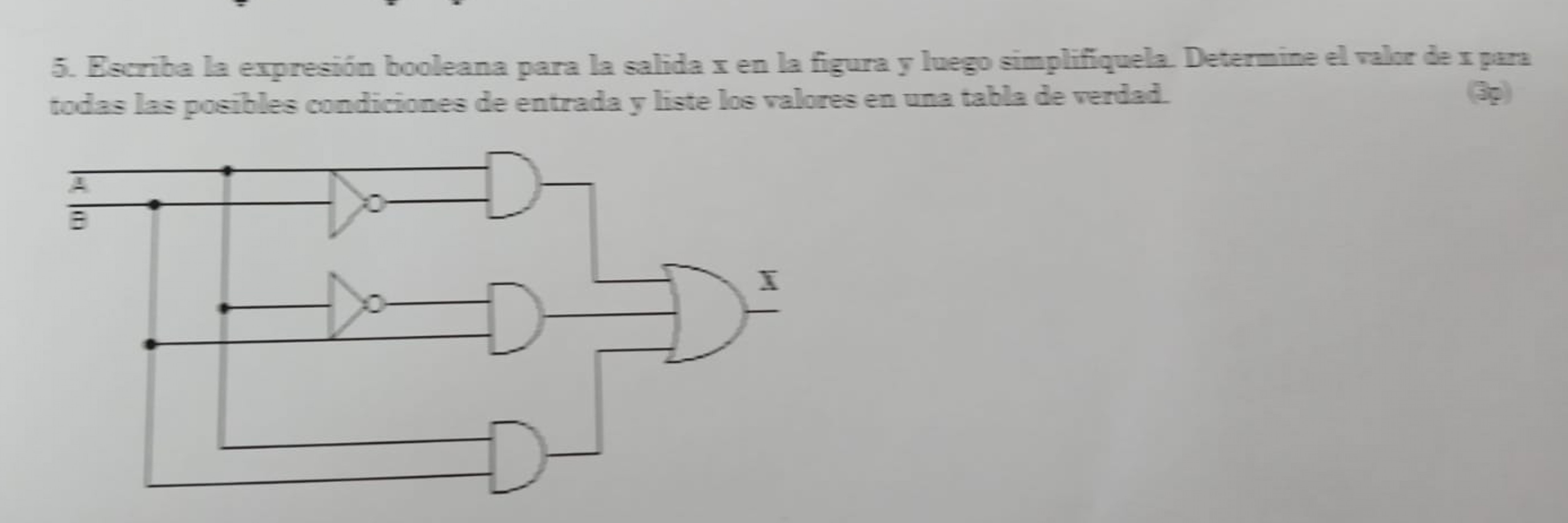 Solved Bscriba La Expresión Booleana Para La Salida X En La | Chegg.com