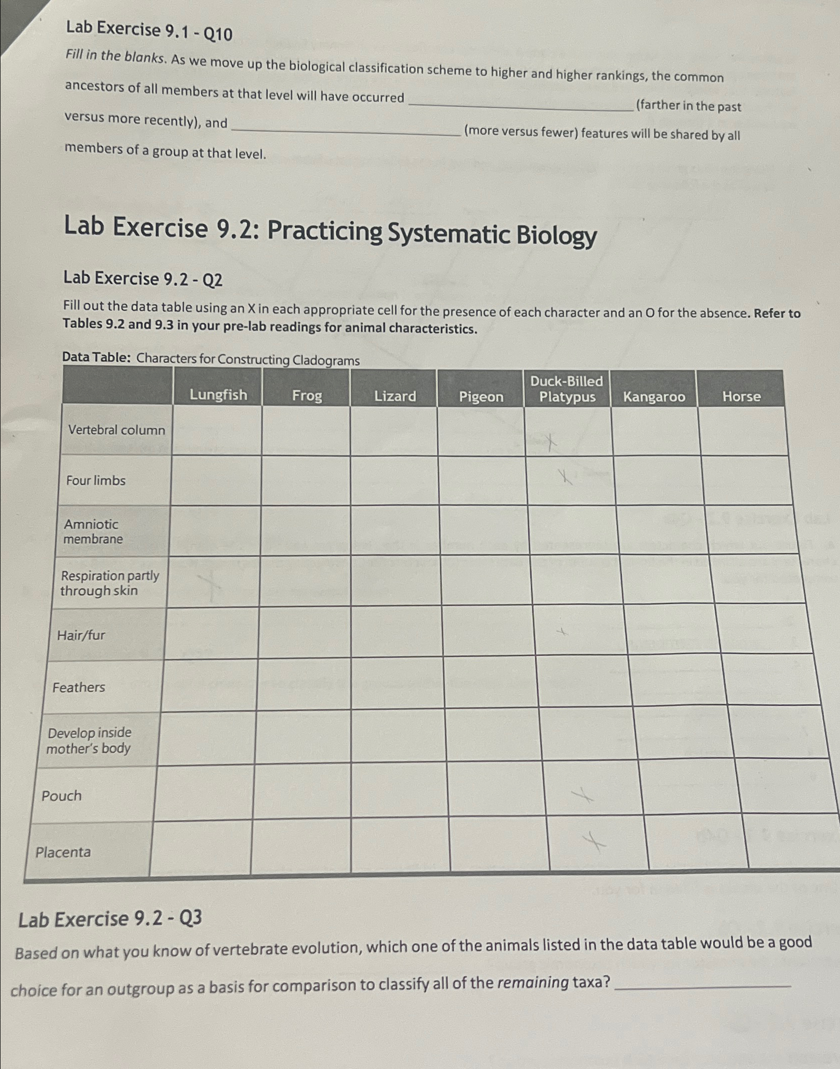 Solved Lab Exercise 9.1 - ﻿Q10Fill in the blanks. As we move | Chegg.com
