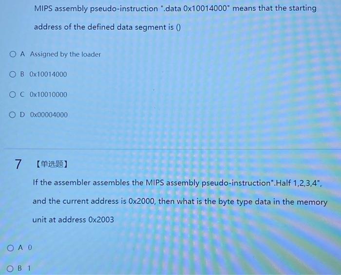 Solved MIPS assembly pseudoinstruction ".data 0x10014000"