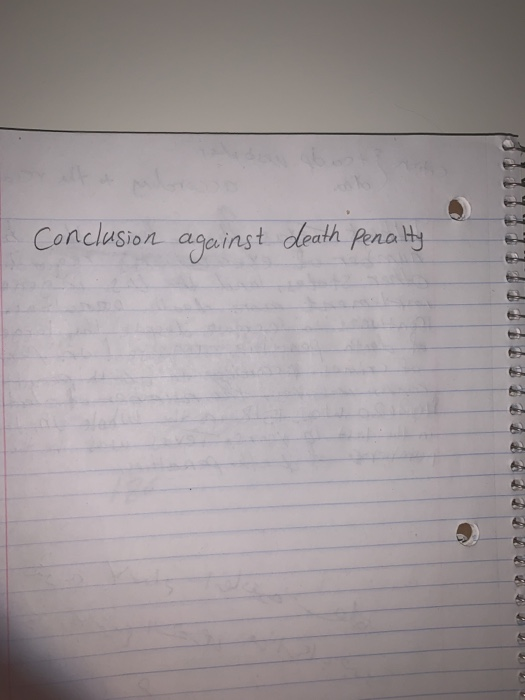 death penalty conclusion essay