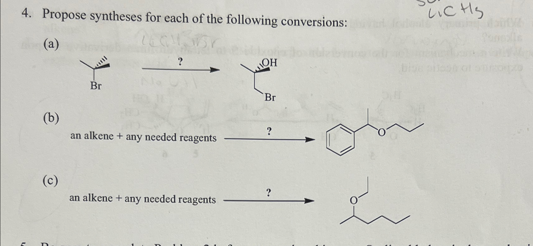 Solved Propose Syntheses For Each Of The Following | Chegg.com