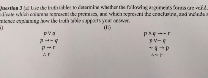 Solved Question 3 (a) Use the truth tables to determine | Chegg.com
