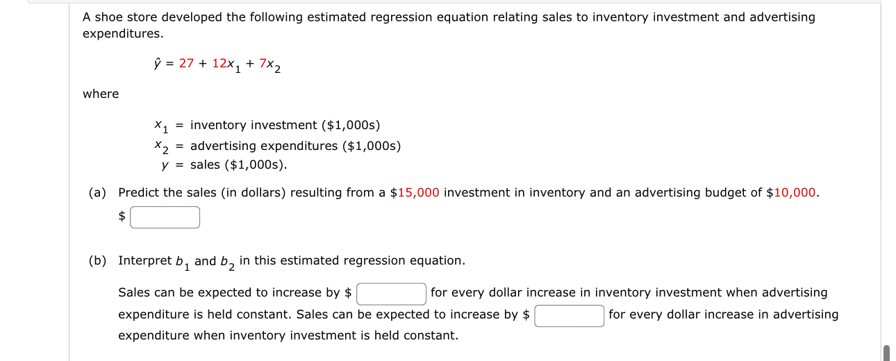 Solved A shoe store developed the following estimated | Chegg.com