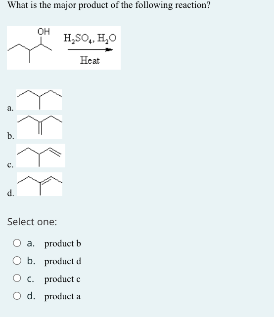 Solved What is the major product of the following | Chegg.com